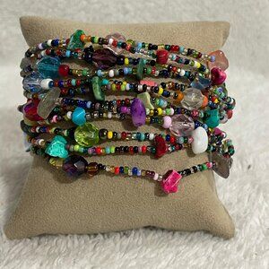 Multi-Colored / Strand Magnetic Bead Bracelet.
